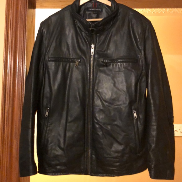 Andrew Marc Other - Andrew Marc men’s leather jacket w/rabbit lining